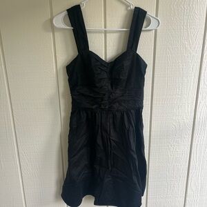 Express Black Ruched Backless Mini Dress